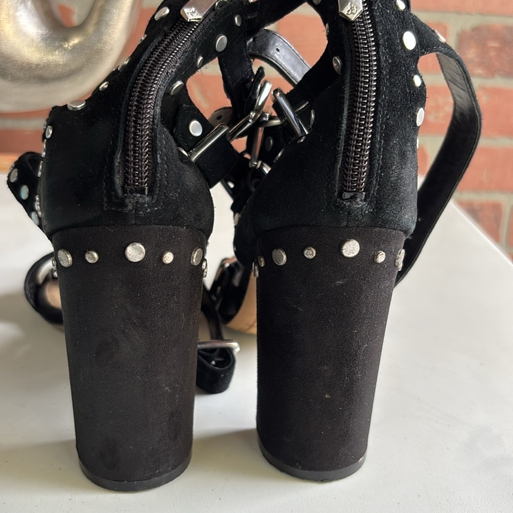 SAM EDELMAN YORK STUD HEELS Black Studded Women's Heels - Picture 6 of 7